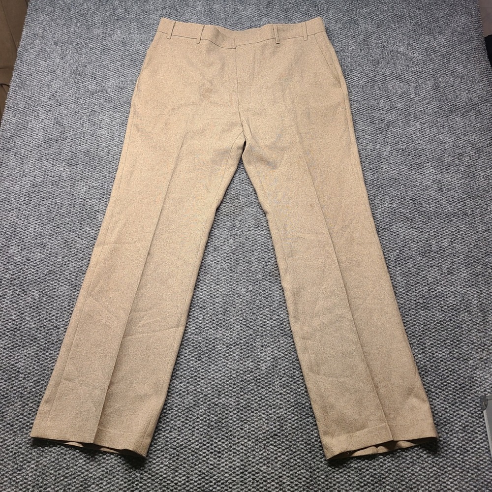 Vintage Levis Action Slacks Mens 33x32 Tan Heathered Straight Leg Trousers 3624K